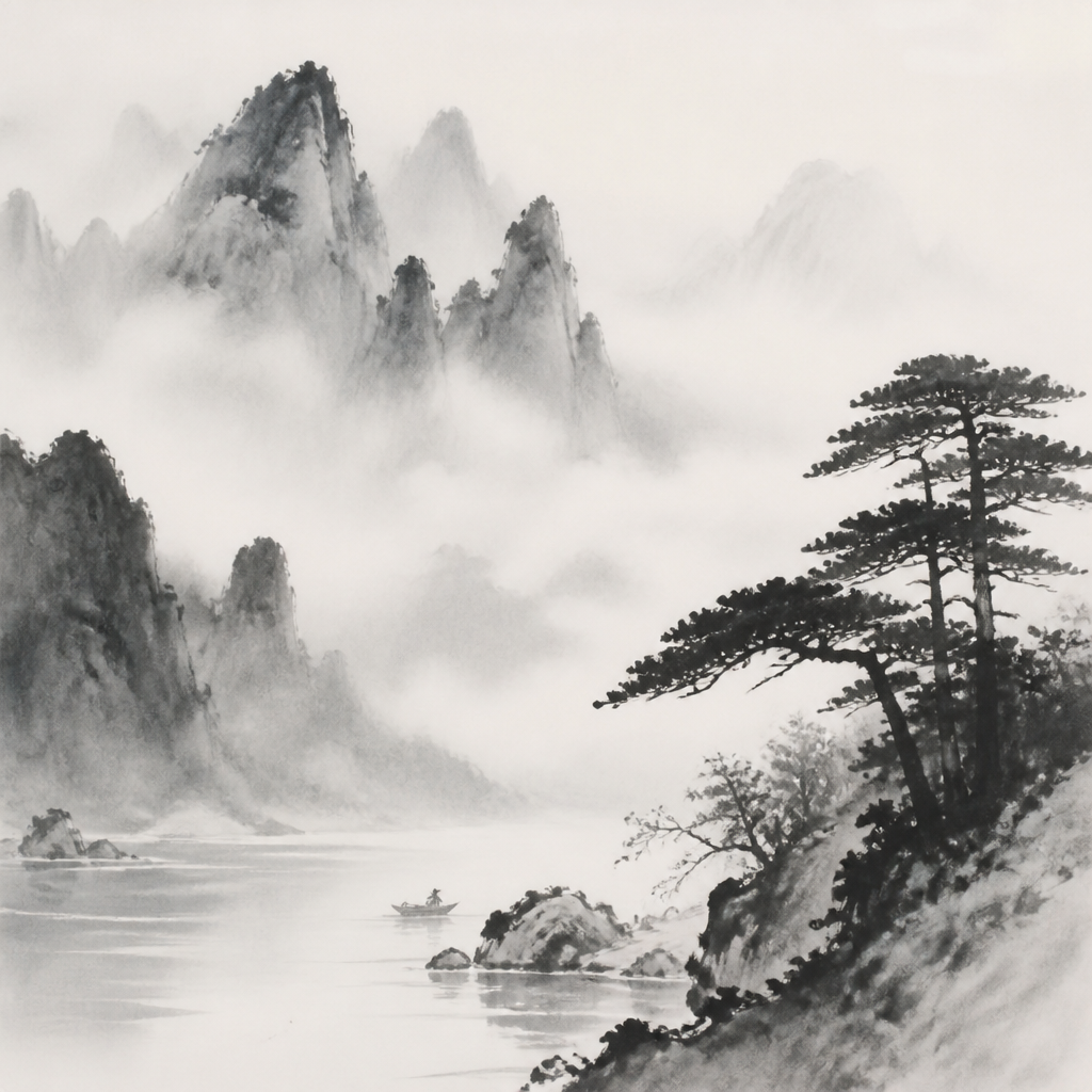 수묵 산수
